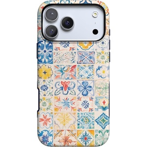 Casely iPhone 17 Pro Max Case | Blue & White Floral | Rose to Fame | Bold Protective Design | Compatible with MagSafe(Tuscan Tiles | Dolce Vita)
