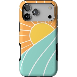 Casely iPhone 17 Pro Max Case | Blue & White Floral | Rose to Fame | Bold Protective Design | Compatible with MagSafe(Waves & Rays | Sunshine)
