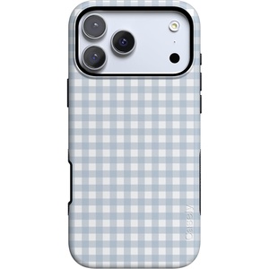 Casely iPhone 17 Pro Max Case | Pastel Picnic | Blue Gingham | Bold Protective Design | Compatible with MagSafe