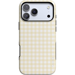Casely iPhone 17 Pro Max Case | Pastel Picnic | Yellow Gingham | Bold Protective Design | Compatible with MagSafe