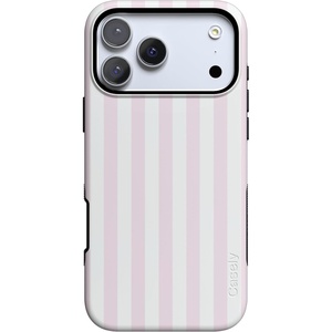 Casely iPhone 17 Pro Max Case | Pink Stripes | Sunday Best | Bold Protective Design | Compatible with MagSafe