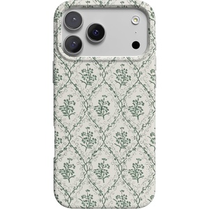 Casely iPhone 17 Pro Max Case | You’re Dino-mite | Green Dinosaur | Compatible with MagSafe | Classic Ultra Thin Design(Sage Tapestry | Floral Vines)