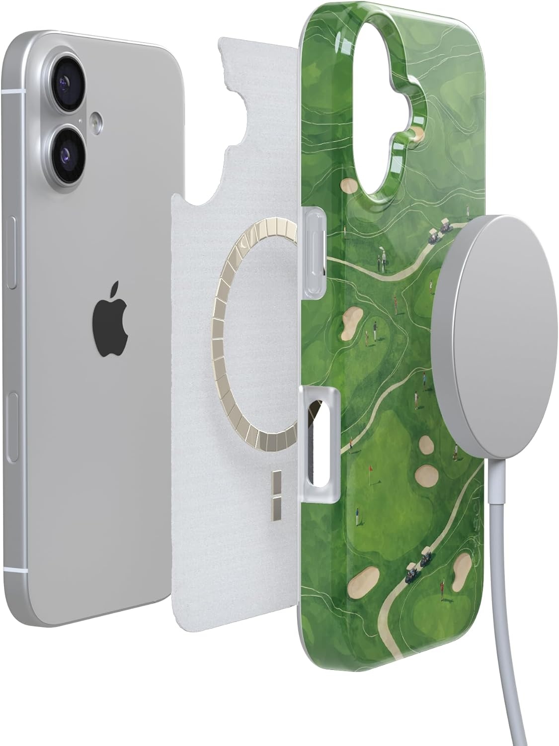 image:imageCasely iPhone 17 Case Clubhouse The Back Nine Compatible with MagSafe Classic Ultra Thin Design