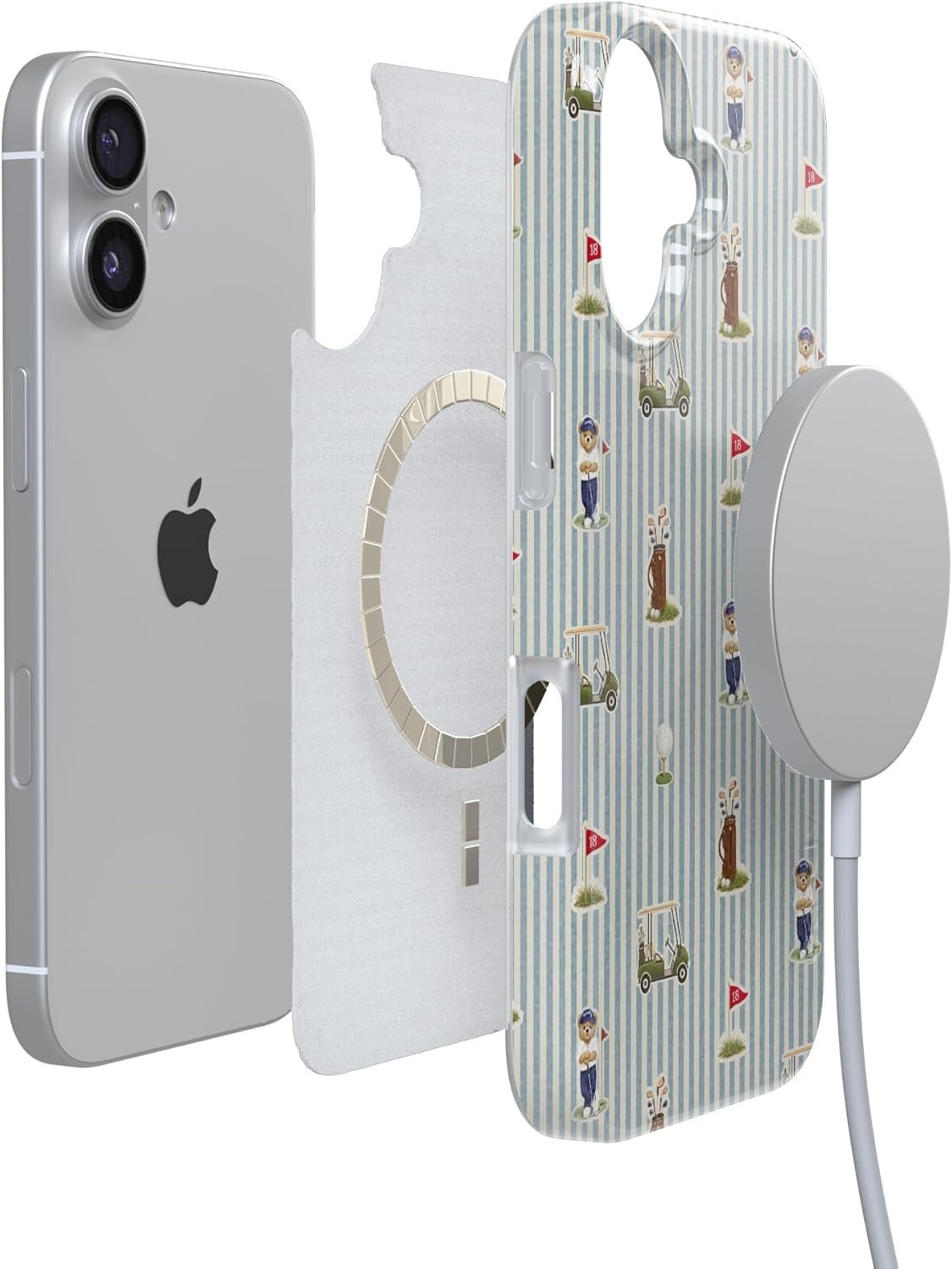 image:imageCasely iPhone 17 Case Clubhouse The Caddie Print Compatible with MagSafe Classic Ultra Thin Design
