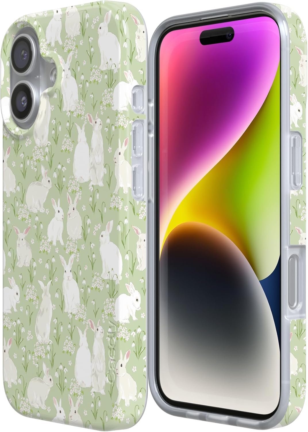 image:imageCasely iPhone 17 Case Hop to it Green Bunny Compatible with MagSafe Classic Ultra Thin Design