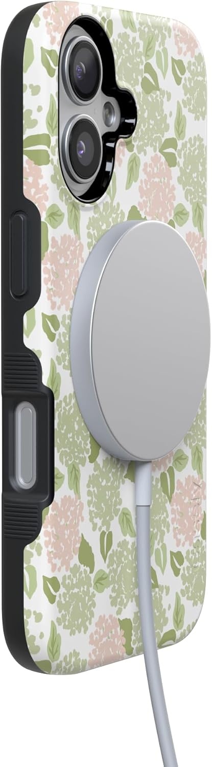 image:imageCasely iPhone 17 Case Hydrangea Haze Floral Garden Bold Protective Design Compatible with MagSafe