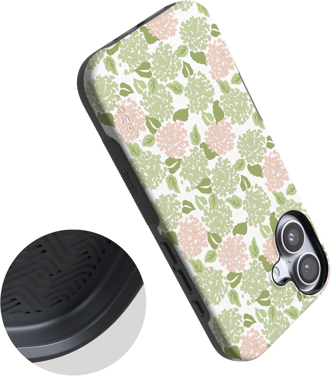image:imageCasely iPhone 17 Case Hydrangea Haze Floral Garden Bold Protective Design Compatible with MagSafe