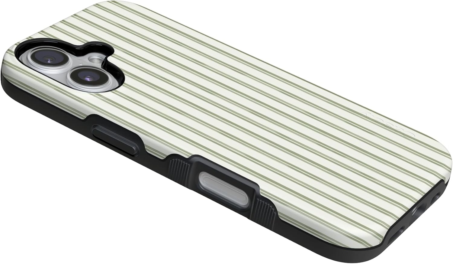 image:imageCasely iPhone 17 Case Linen Stripe The Boyfriend Collection Bold Protective Design Compatible with MagSafe