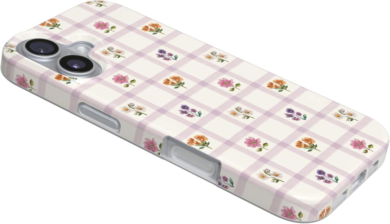 image:imageCasely iPhone 17 Case Meadow Check Floral Gingham Compatible with MagSafe Classic Ultra Thin Design