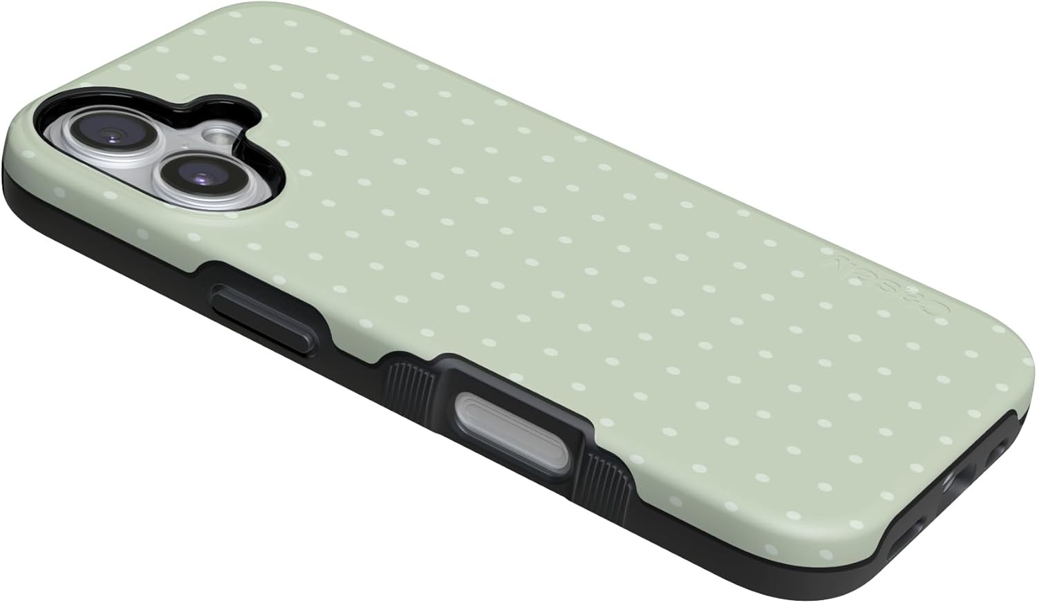 image:imageCasely iPhone 17 Case On the Dot Green Polka Dot Bold Protective Design Compatible with MagSafe