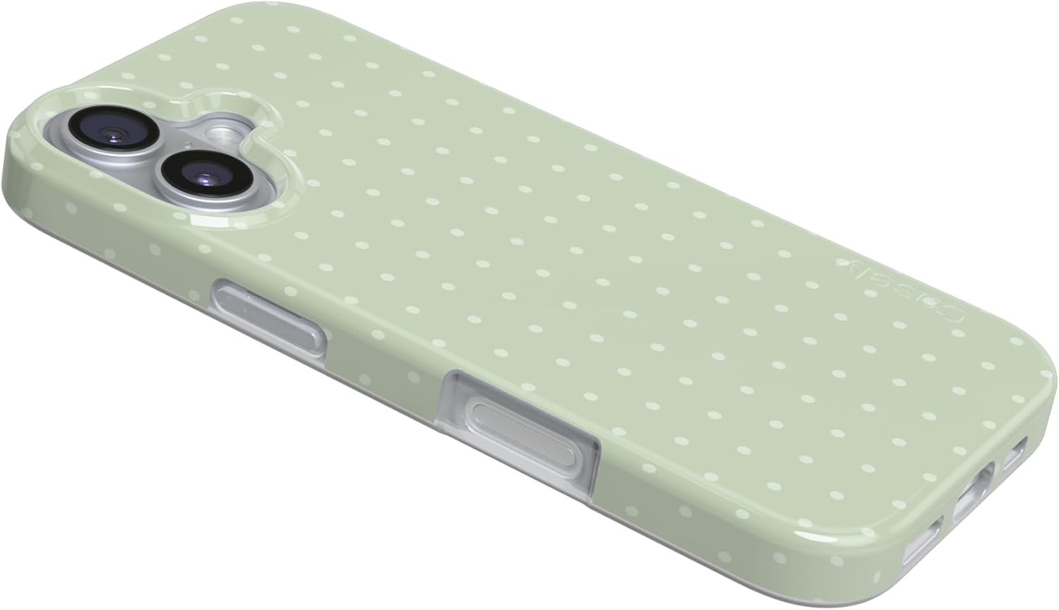 image:imageCasely iPhone 17 Case On the Dot Green Polka Dot Compatible with MagSafe Classic Ultra Thin Design