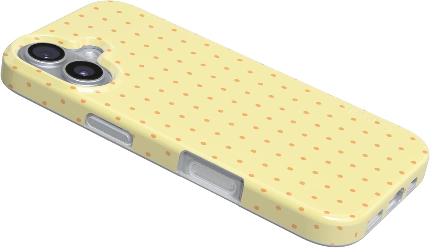 image:imageCasely iPhone 17 Case On the Dot Yellow Polka Dot Compatible with MagSafe Classic Ultra Thin Design