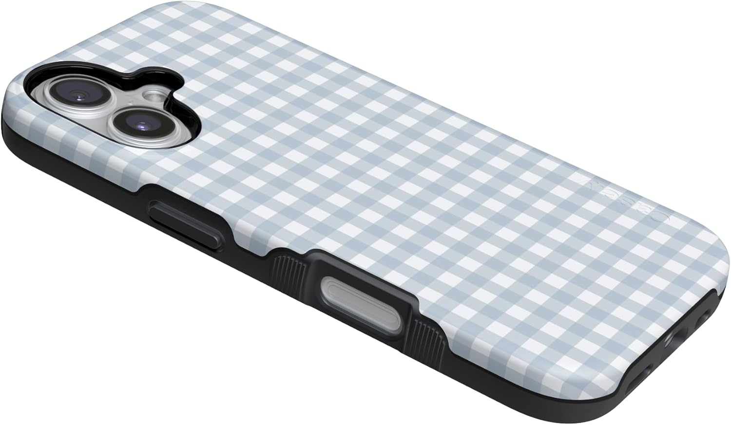 image:imageCasely iPhone 17 Case Pastel Picnic Blue Gingham Bold Protective Design Compatible with MagSafe