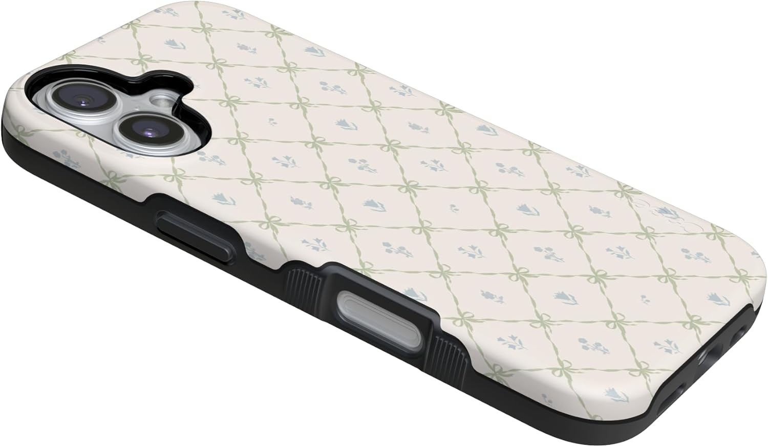 image:imageCasely iPhone 17 Case Petite Petals Floral Dainty Lattice Bold Protective Design Compatible with MagSafe