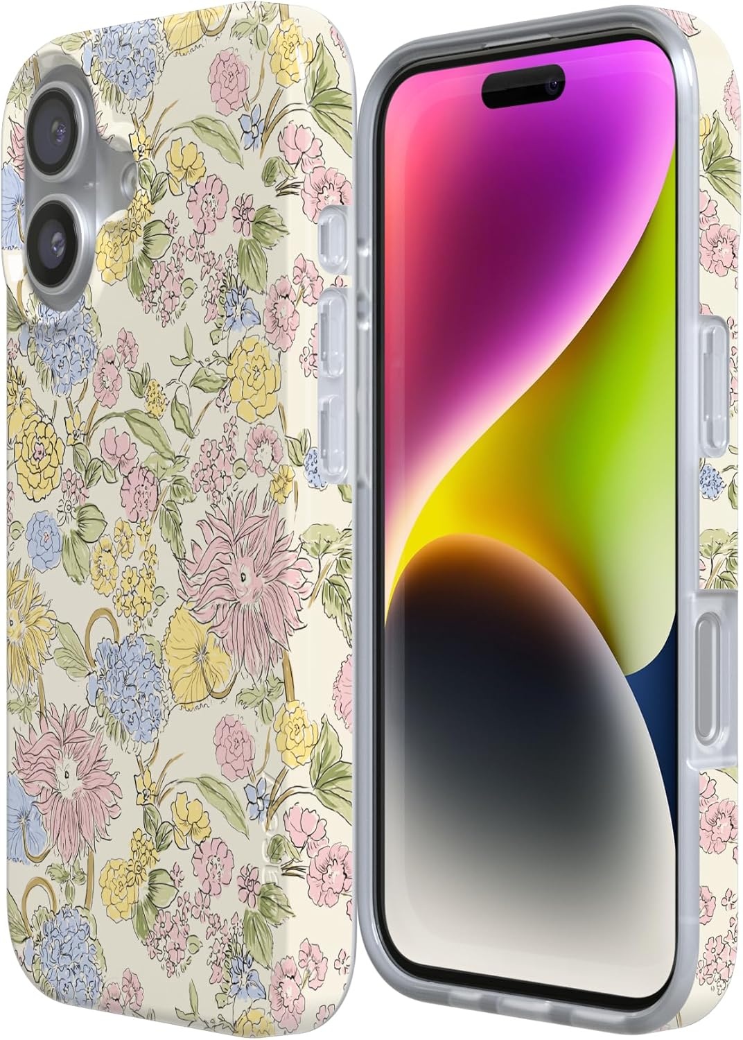 image:imageCasely iPhone 17 Case Prairie Blooms Pastel Floral Compatible with MagSafe Classic Ultra Thin Design
