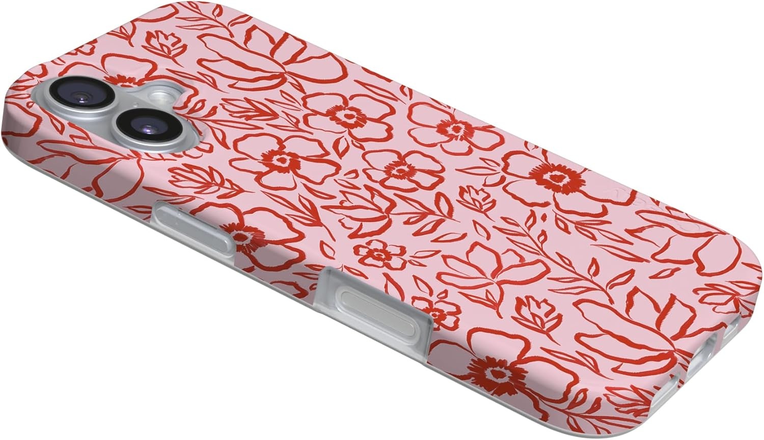 image:imageCasely iPhone 17 Case Scribble Me that Crayola Rainbow Pencil Compatible with MagSafe Classic Ultra Thin DesignBlush Garden Floral Doodle