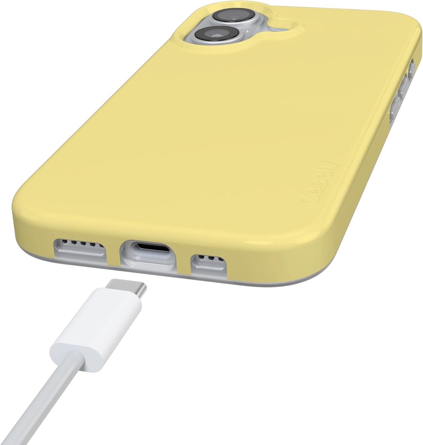 image:imageCasely iPhone 17 Case Scribble Me that Crayola Rainbow Pencil Compatible with MagSafe Classic Ultra Thin DesignButter Me Up Butter Yellow