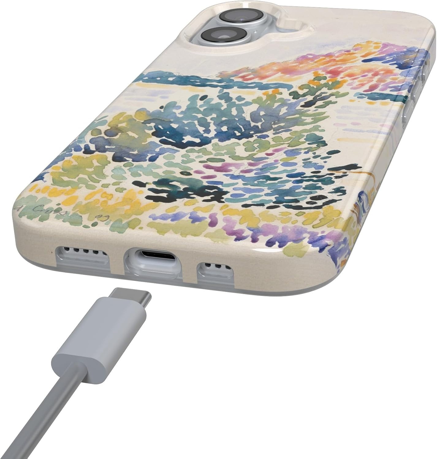 image:imageCasely iPhone 17 Case Scribble Me that Crayola Rainbow Pencil Compatible with MagSafe Classic Ultra Thin DesignCalm Waters The Met Museum