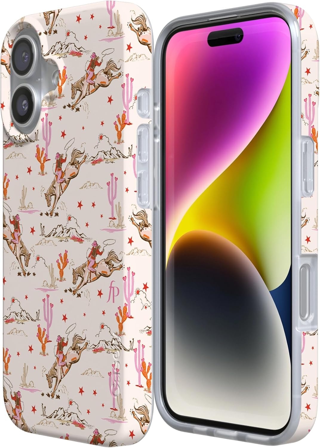 image:imageCasely iPhone 17 Case Scribble Me that Crayola Rainbow Pencil Compatible with MagSafe Classic Ultra Thin DesignCowgirl Canyon FashionPass x Casely