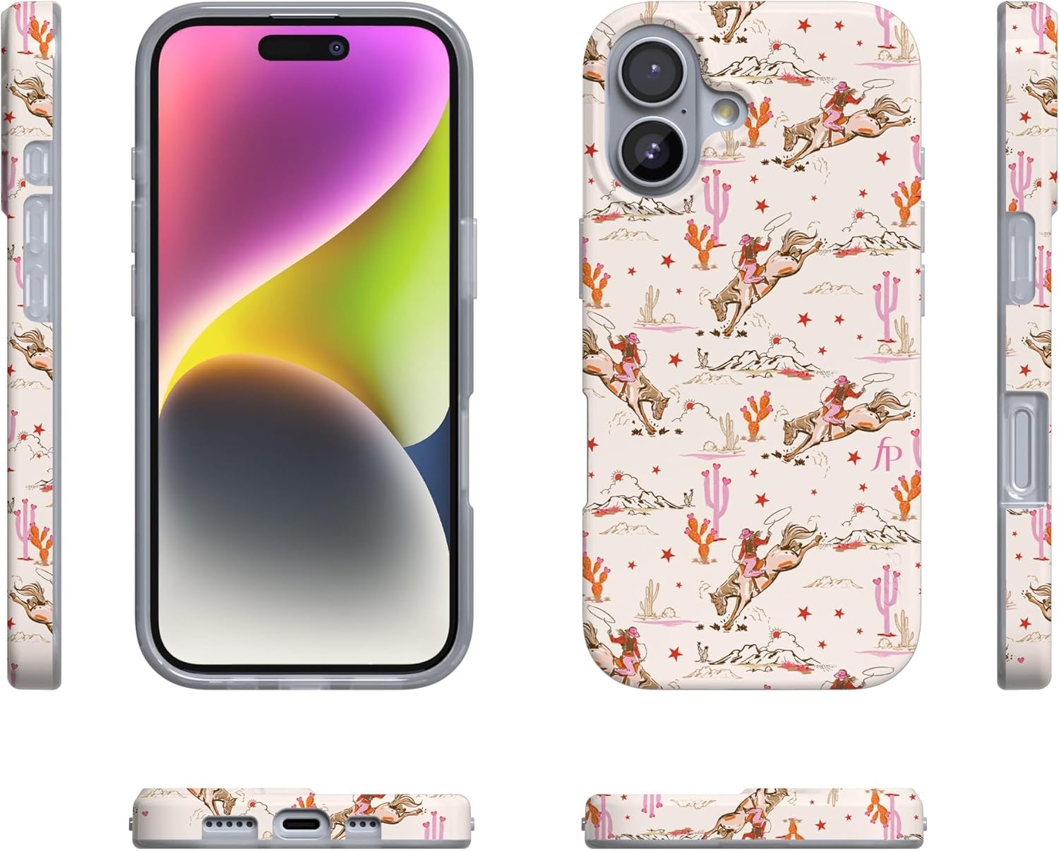 image:imageCasely iPhone 17 Case Scribble Me that Crayola Rainbow Pencil Compatible with MagSafe Classic Ultra Thin DesignCowgirl Canyon FashionPass x Casely