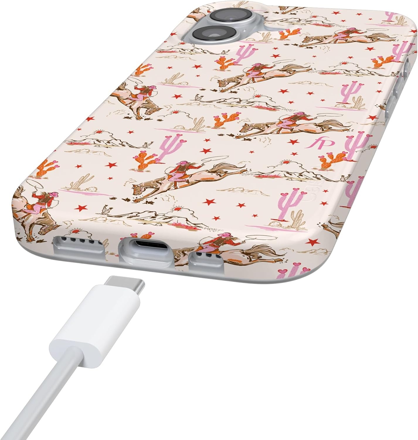 image:imageCasely iPhone 17 Case Scribble Me that Crayola Rainbow Pencil Compatible with MagSafe Classic Ultra Thin DesignCowgirl Canyon FashionPass x Casely