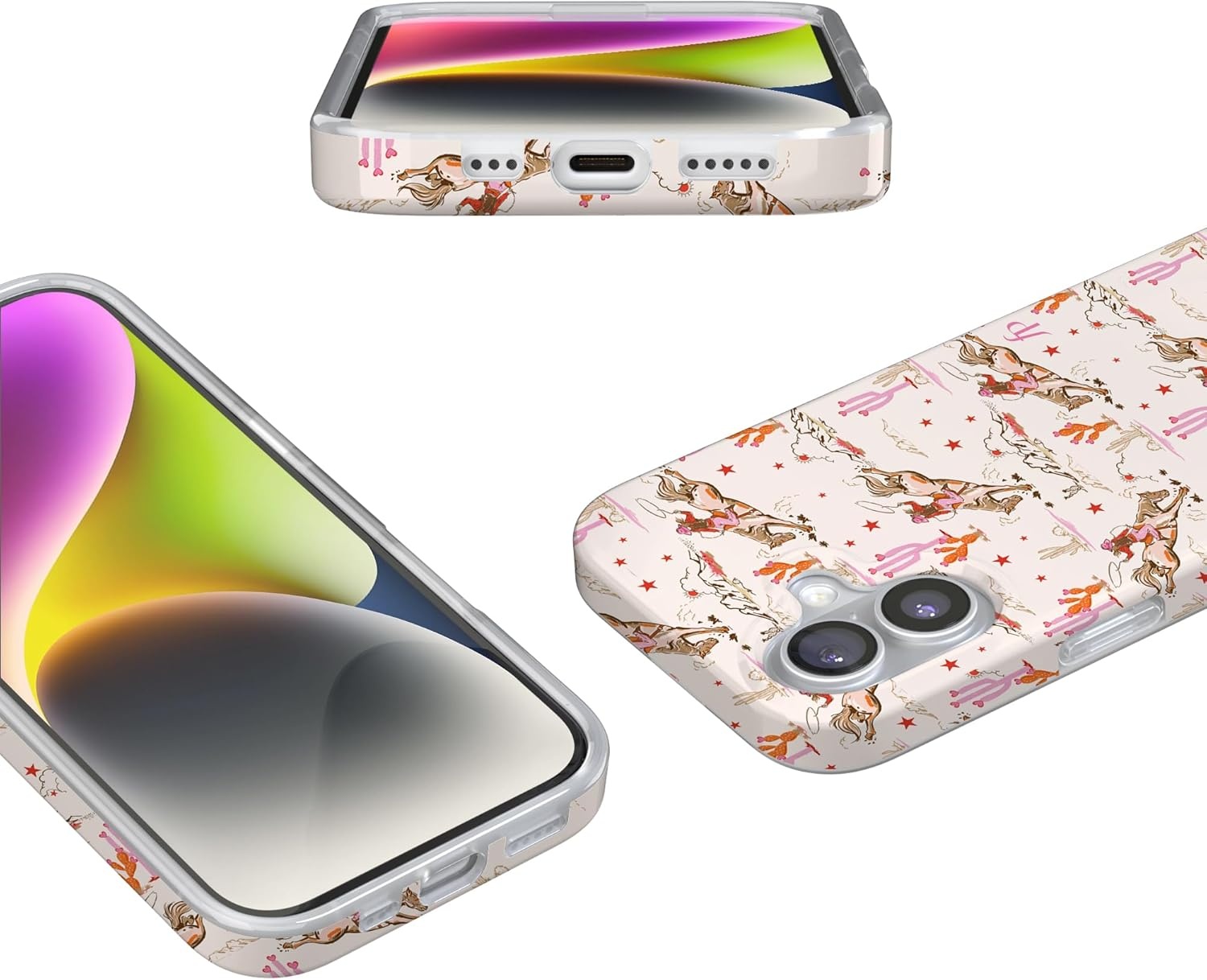 image:imageCasely iPhone 17 Case Scribble Me that Crayola Rainbow Pencil Compatible with MagSafe Classic Ultra Thin DesignCowgirl Canyon FashionPass x Casely