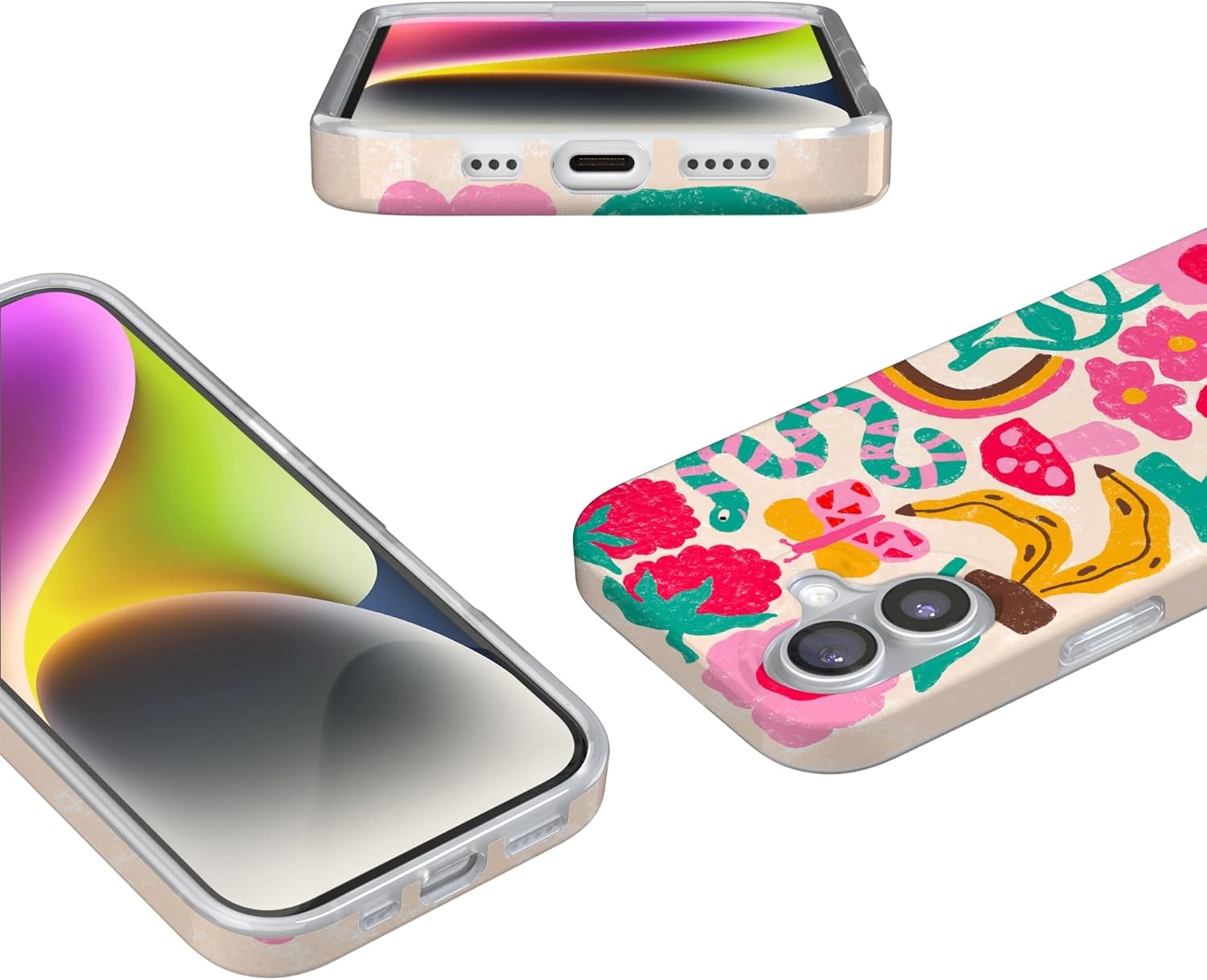 image:imageCasely iPhone 17 Case Scribble Me that Crayola Rainbow Pencil Compatible with MagSafe Classic Ultra Thin DesignDoodle Bug Crayola Crayon
