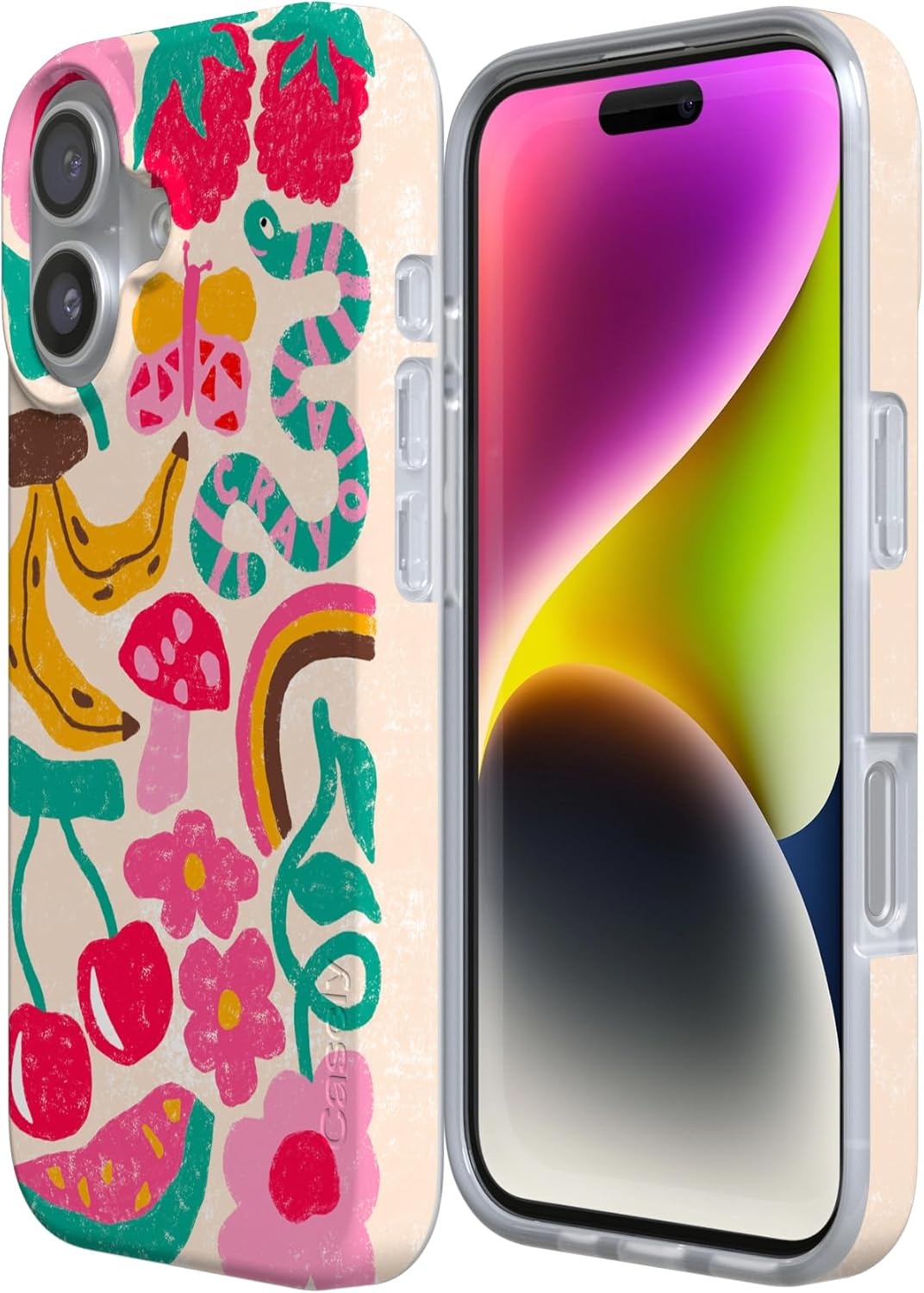 image:imageCasely iPhone 17 Case Scribble Me that Crayola Rainbow Pencil Compatible with MagSafe Classic Ultra Thin DesignDoodle Bug Crayola Crayon