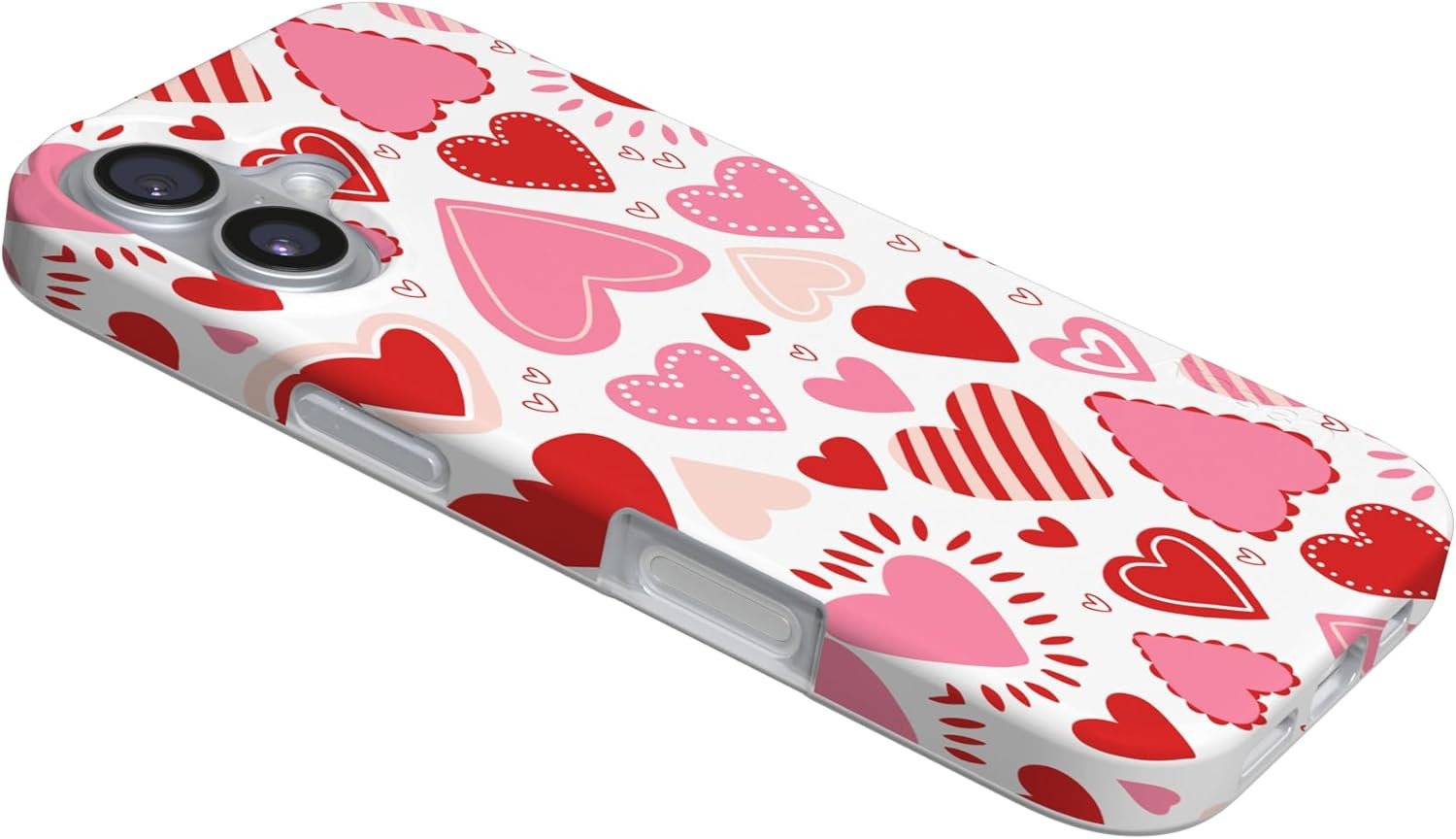 image:imageCasely iPhone 17 Case Scribble Me that Crayola Rainbow Pencil Compatible with MagSafe Classic Ultra Thin DesignLove Struck Heart Stickers