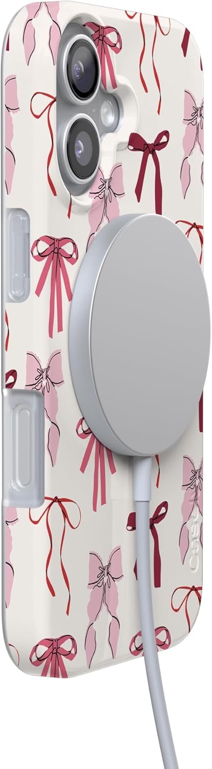 image:imageCasely iPhone 17 Case Scribble Me that Crayola Rainbow Pencil Compatible with MagSafe Classic Ultra Thin DesignLover Girlie Pink Bows