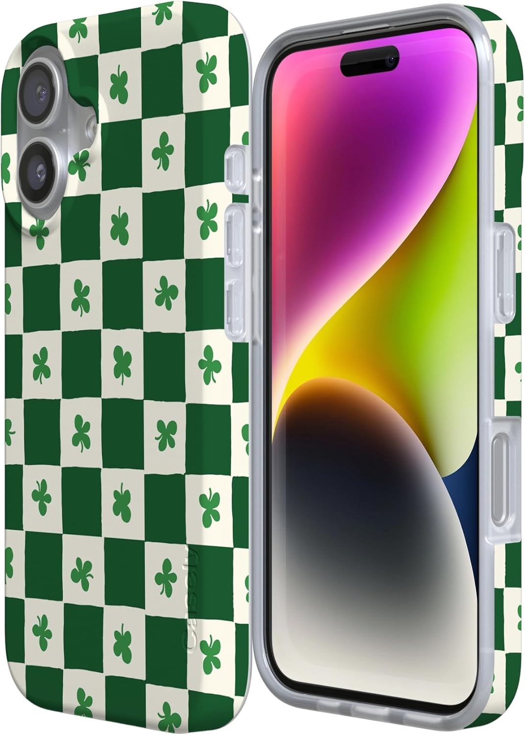 image:imageCasely iPhone 17 Case Scribble Me that Crayola Rainbow Pencil Compatible with MagSafe Classic Ultra Thin DesignLucky You Shamrock