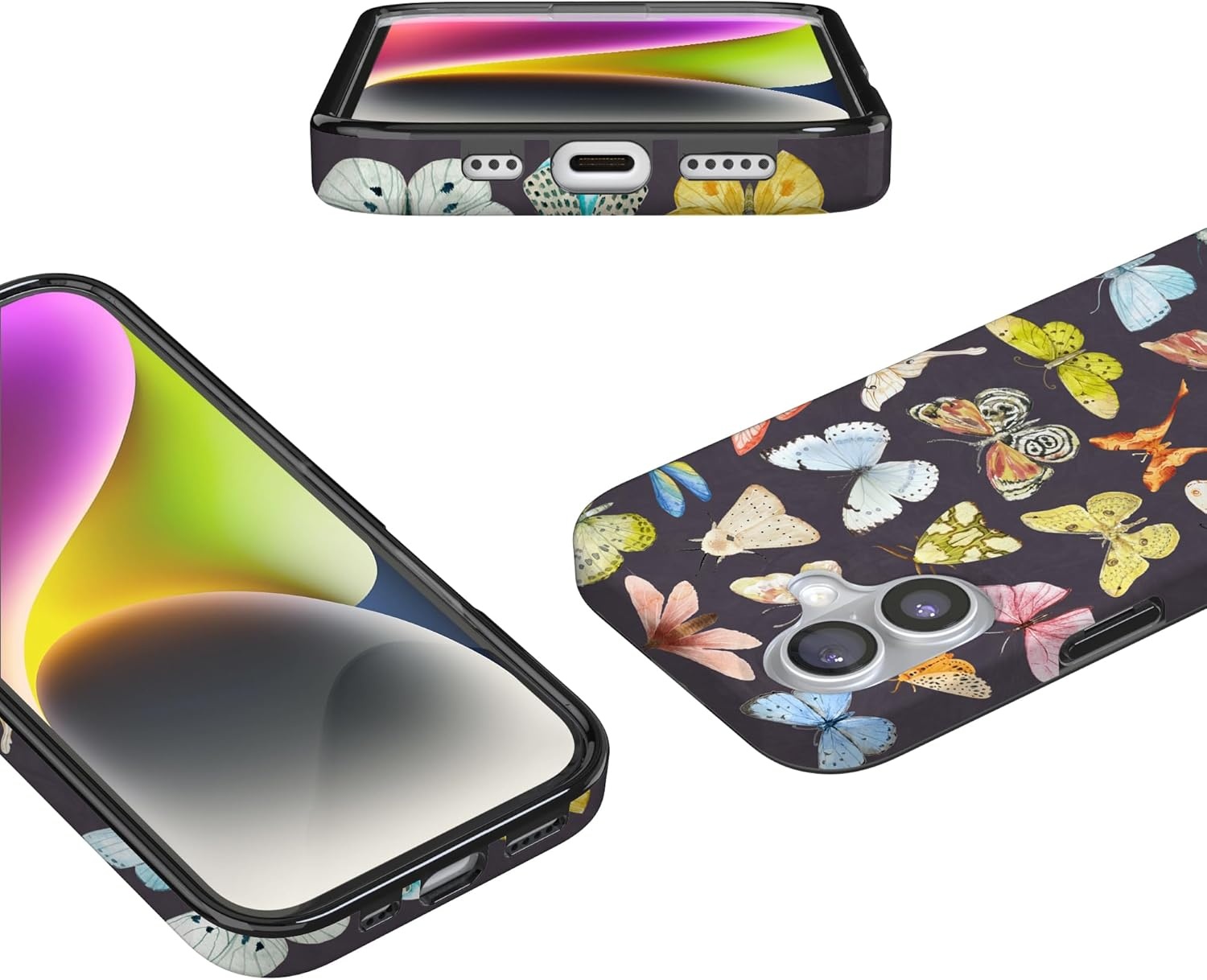 image:imageCasely iPhone 17 Case Scribble Me that Crayola Rainbow Pencil Compatible with MagSafe Classic Ultra Thin DesignMidnight Monarch Jenna Palek x Casely