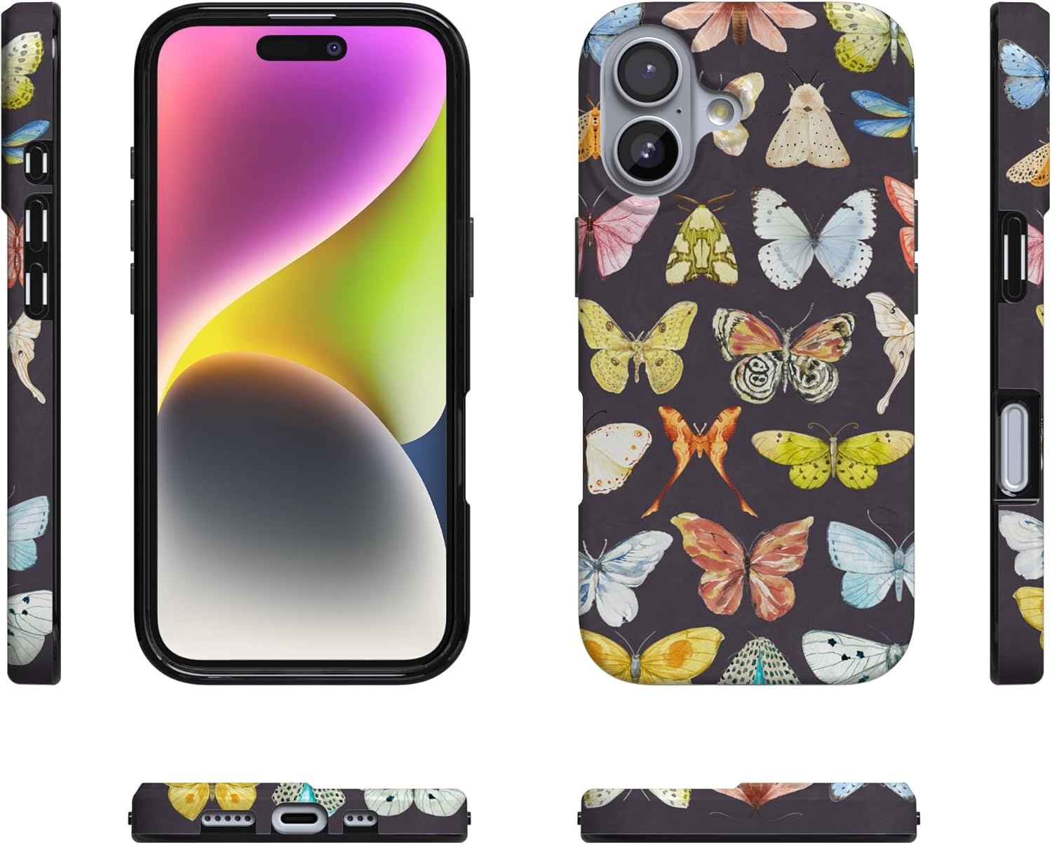 image:imageCasely iPhone 17 Case Scribble Me that Crayola Rainbow Pencil Compatible with MagSafe Classic Ultra Thin DesignMidnight Monarch Jenna Palek x Casely