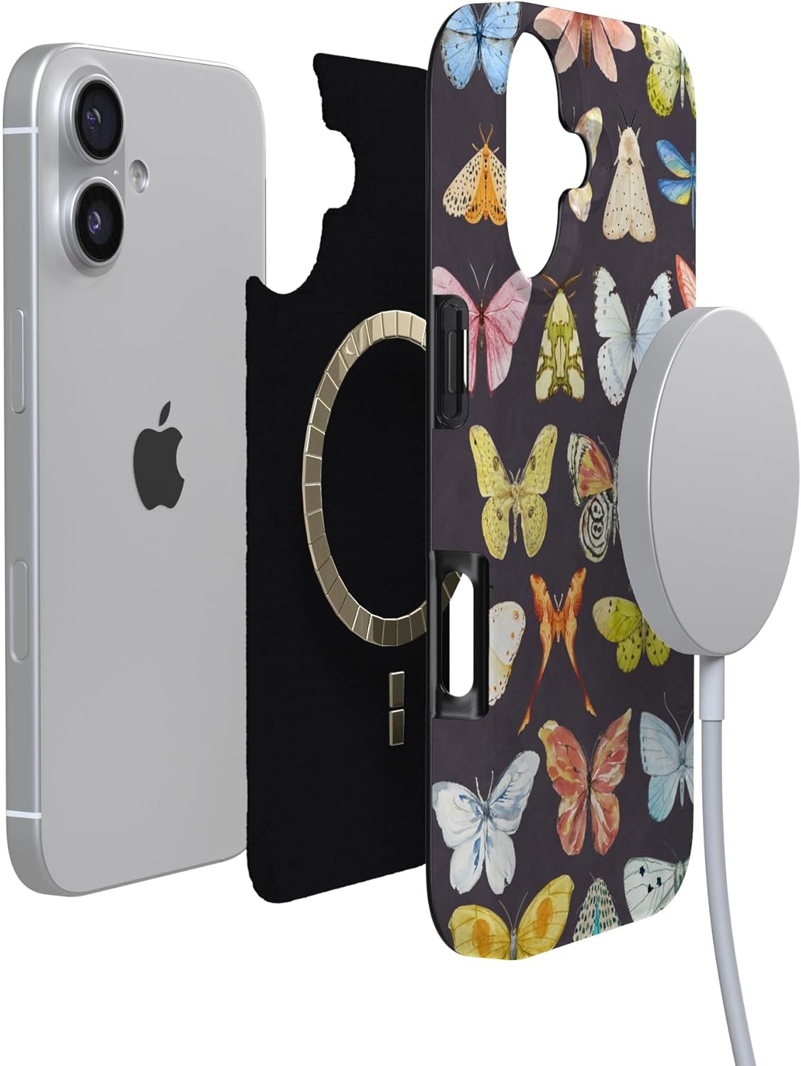 image:imageCasely iPhone 17 Case Scribble Me that Crayola Rainbow Pencil Compatible with MagSafe Classic Ultra Thin DesignMidnight Monarch Jenna Palek x Casely