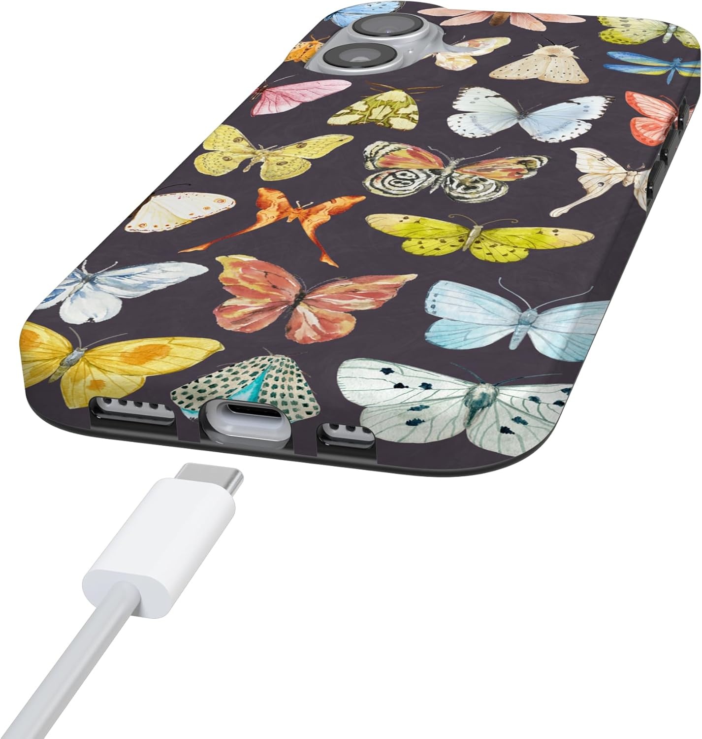 image:imageCasely iPhone 17 Case Scribble Me that Crayola Rainbow Pencil Compatible with MagSafe Classic Ultra Thin DesignMidnight Monarch Jenna Palek x Casely