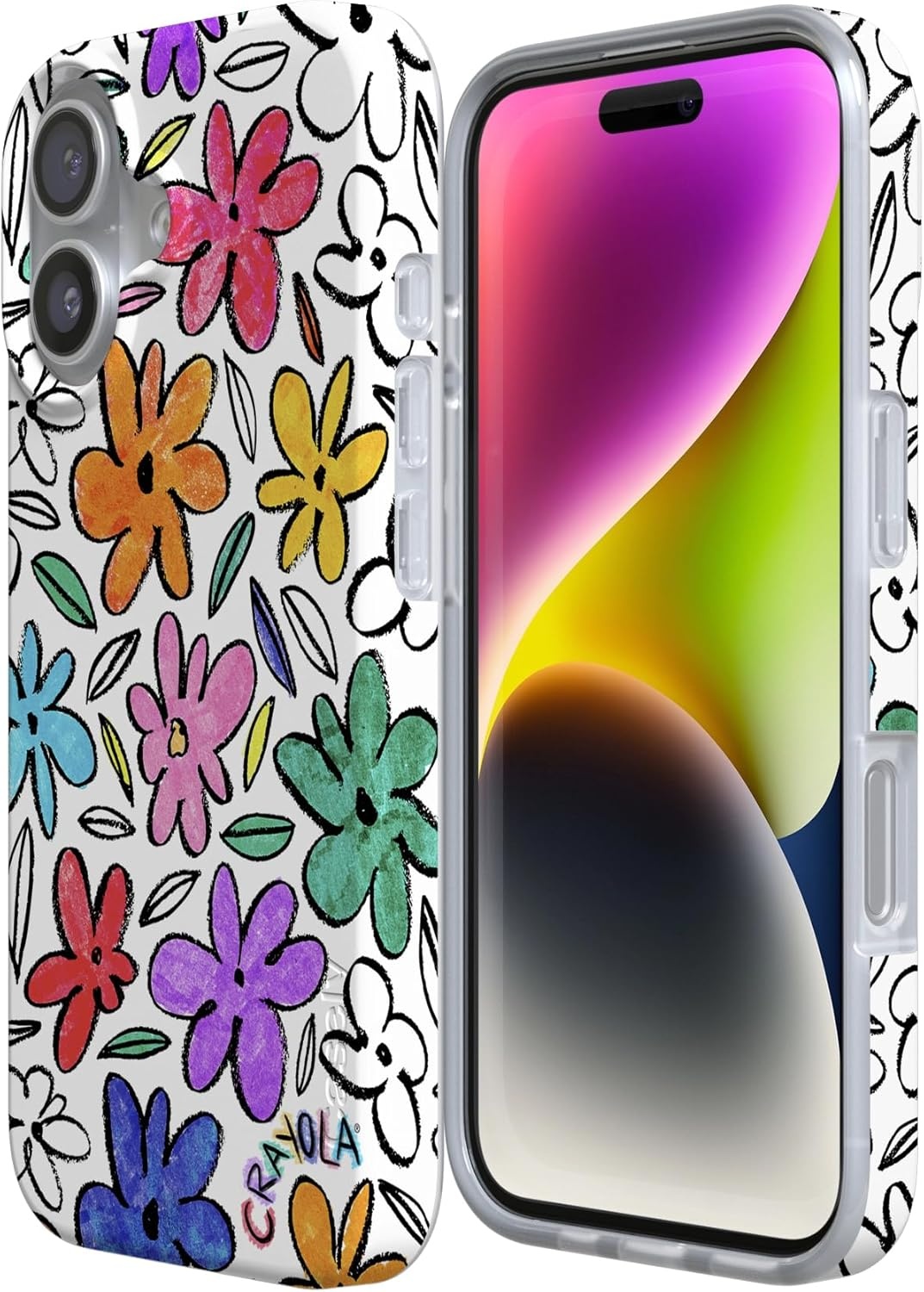 image:imageCasely iPhone 17 Case Scribble Me that Crayola Rainbow Pencil Compatible with MagSafe Classic Ultra Thin DesignOutside the Lines Crayola Marker