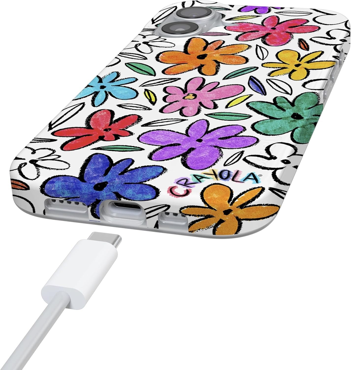 image:imageCasely iPhone 17 Case Scribble Me that Crayola Rainbow Pencil Compatible with MagSafe Classic Ultra Thin DesignOutside the Lines Crayola Marker