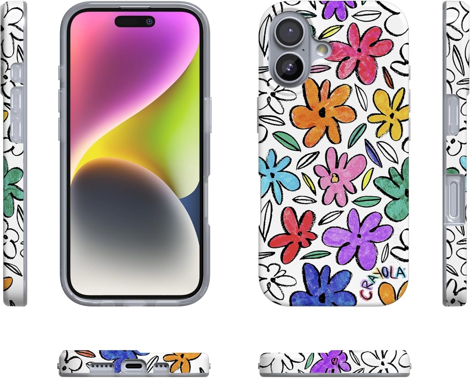 image:imageCasely iPhone 17 Case Scribble Me that Crayola Rainbow Pencil Compatible with MagSafe Classic Ultra Thin DesignOutside the Lines Crayola Marker