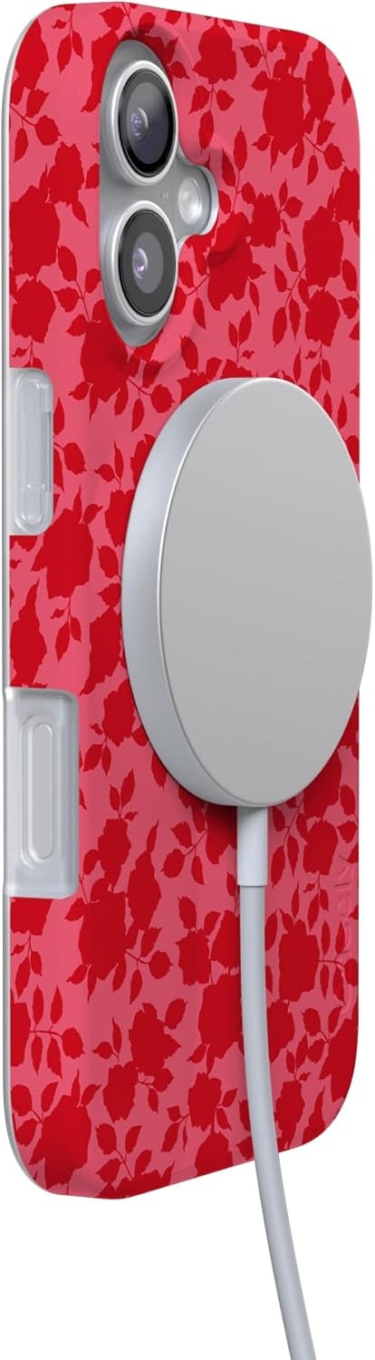 image:imageCasely iPhone 17 Case Scribble Me that Crayola Rainbow Pencil Compatible with MagSafe Classic Ultra Thin DesignRose Garden Red Aesthetic