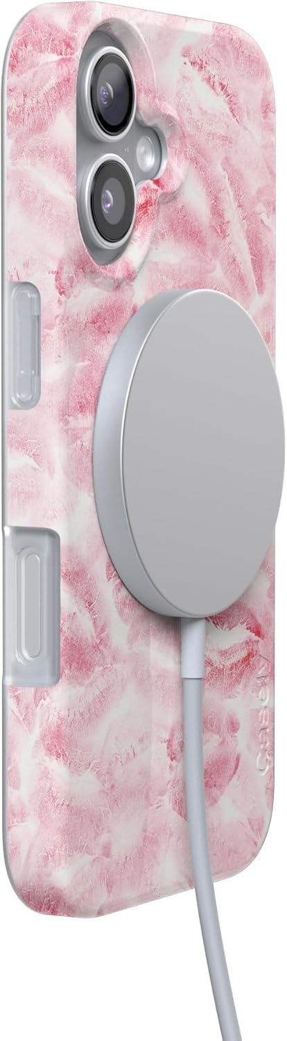 image:imageCasely iPhone 17 Case Scribble Me that Crayola Rainbow Pencil Compatible with MagSafe Classic Ultra Thin DesignSealed with a Kiss Pink Lipstick