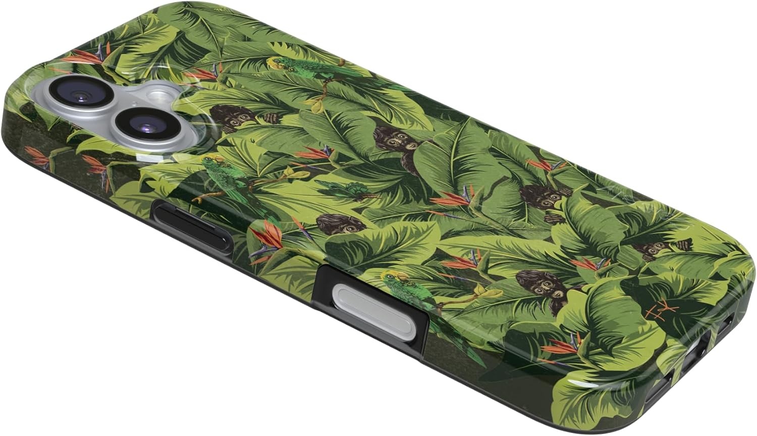 image:imageCasely iPhone 17 Case Scribble Me that Crayola Rainbow Pencil Compatible with MagSafe Classic Ultra Thin DesignSneaky Monkeys Frida Kahlo Jungle Floral