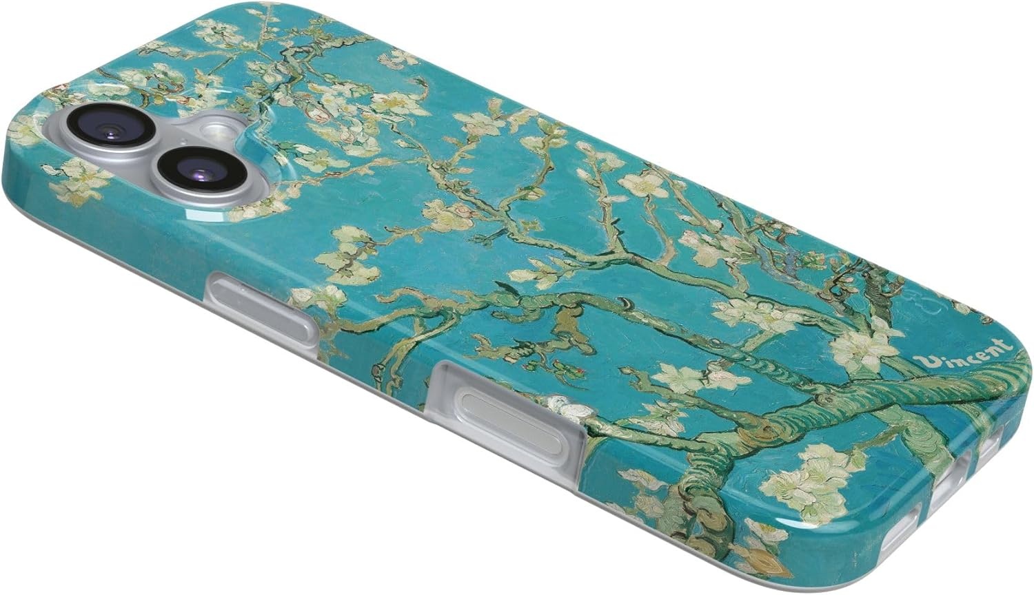 image:imageCasely iPhone 17 Case Scribble Me that Crayola Rainbow Pencil Compatible with MagSafe Classic Ultra Thin DesignVan Gogh Almond Blossom Floral