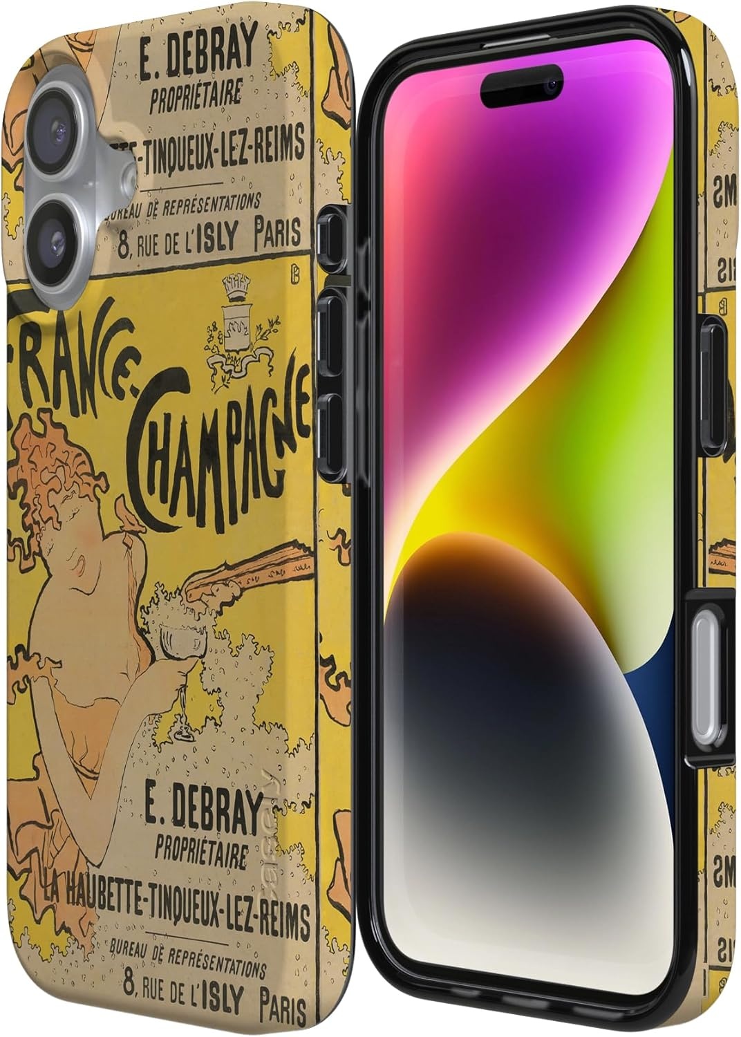 image:imageCasely iPhone 17 Case Scribble Me that Crayola Rainbow Pencil Compatible with MagSafe Classic Ultra Thin DesignVan Gogh French Bubbly