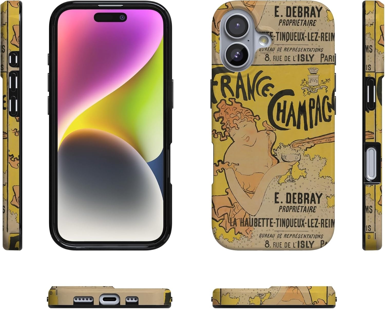 image:imageCasely iPhone 17 Case Scribble Me that Crayola Rainbow Pencil Compatible with MagSafe Classic Ultra Thin DesignVan Gogh French Bubbly