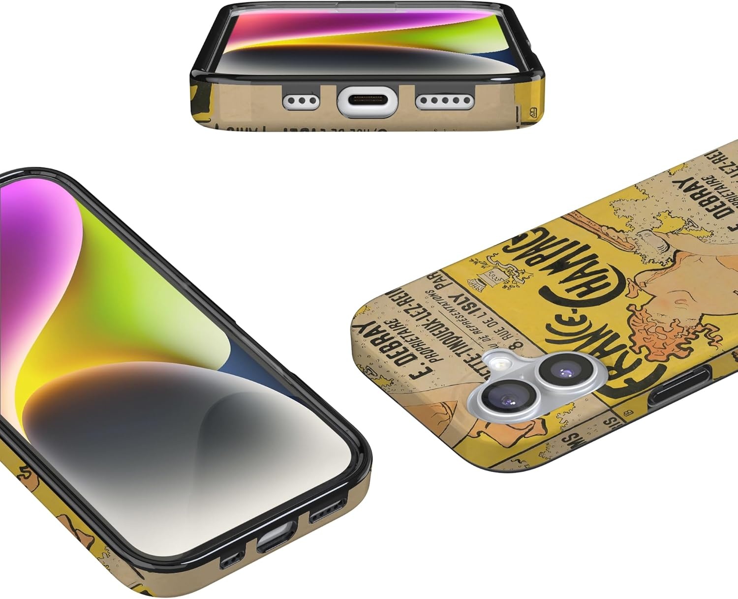 image:imageCasely iPhone 17 Case Scribble Me that Crayola Rainbow Pencil Compatible with MagSafe Classic Ultra Thin DesignVan Gogh French Bubbly