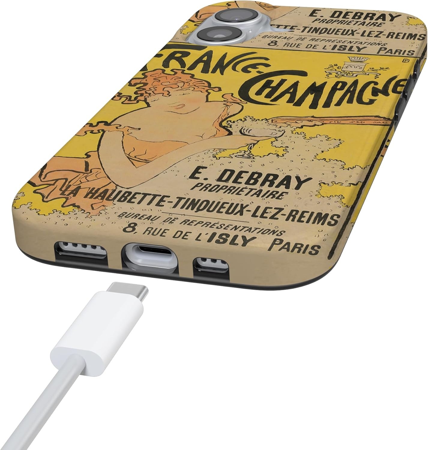image:imageCasely iPhone 17 Case Scribble Me that Crayola Rainbow Pencil Compatible with MagSafe Classic Ultra Thin DesignVan Gogh French Bubbly
