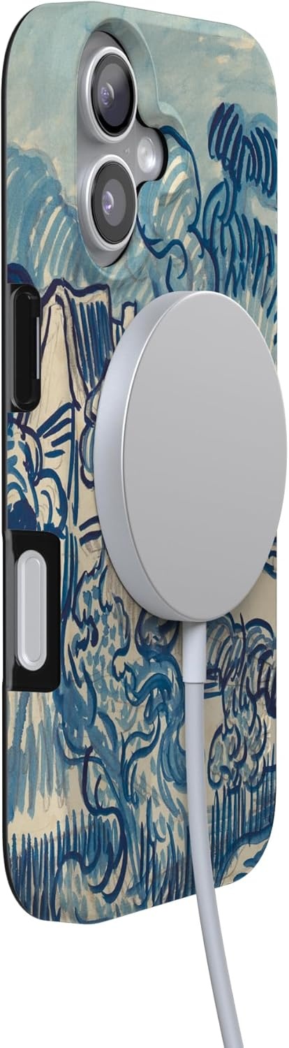 image:imageCasely iPhone 17 Case Scribble Me that Crayola Rainbow Pencil Compatible with MagSafe Classic Ultra Thin DesignVan Gogh Landscape With Houses