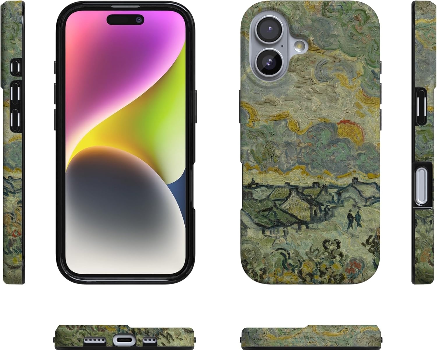 image:imageCasely iPhone 17 Case Scribble Me that Crayola Rainbow Pencil Compatible with MagSafe Classic Ultra Thin DesignVan Gogh Reminiscence of Vincent