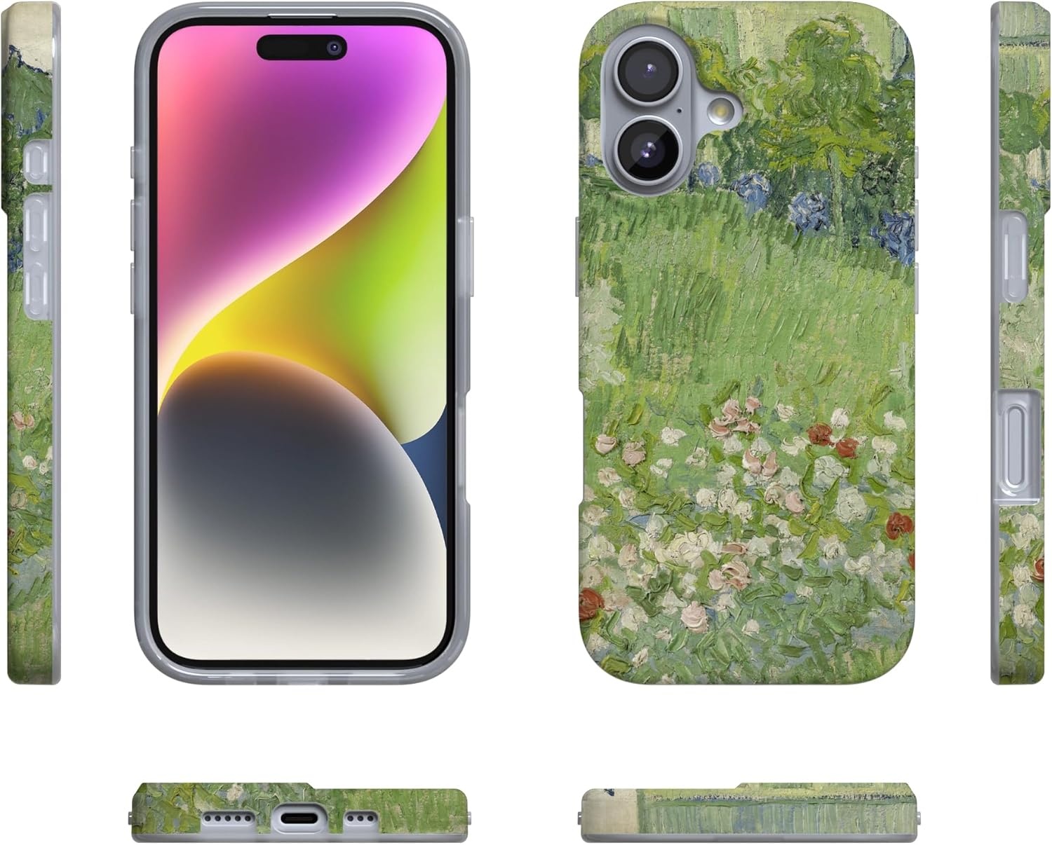 image:imageCasely iPhone 17 Case Scribble Me that Crayola Rainbow Pencil Compatible with MagSafe Classic Ultra Thin DesignVan Gogh Vincents Admired Garden