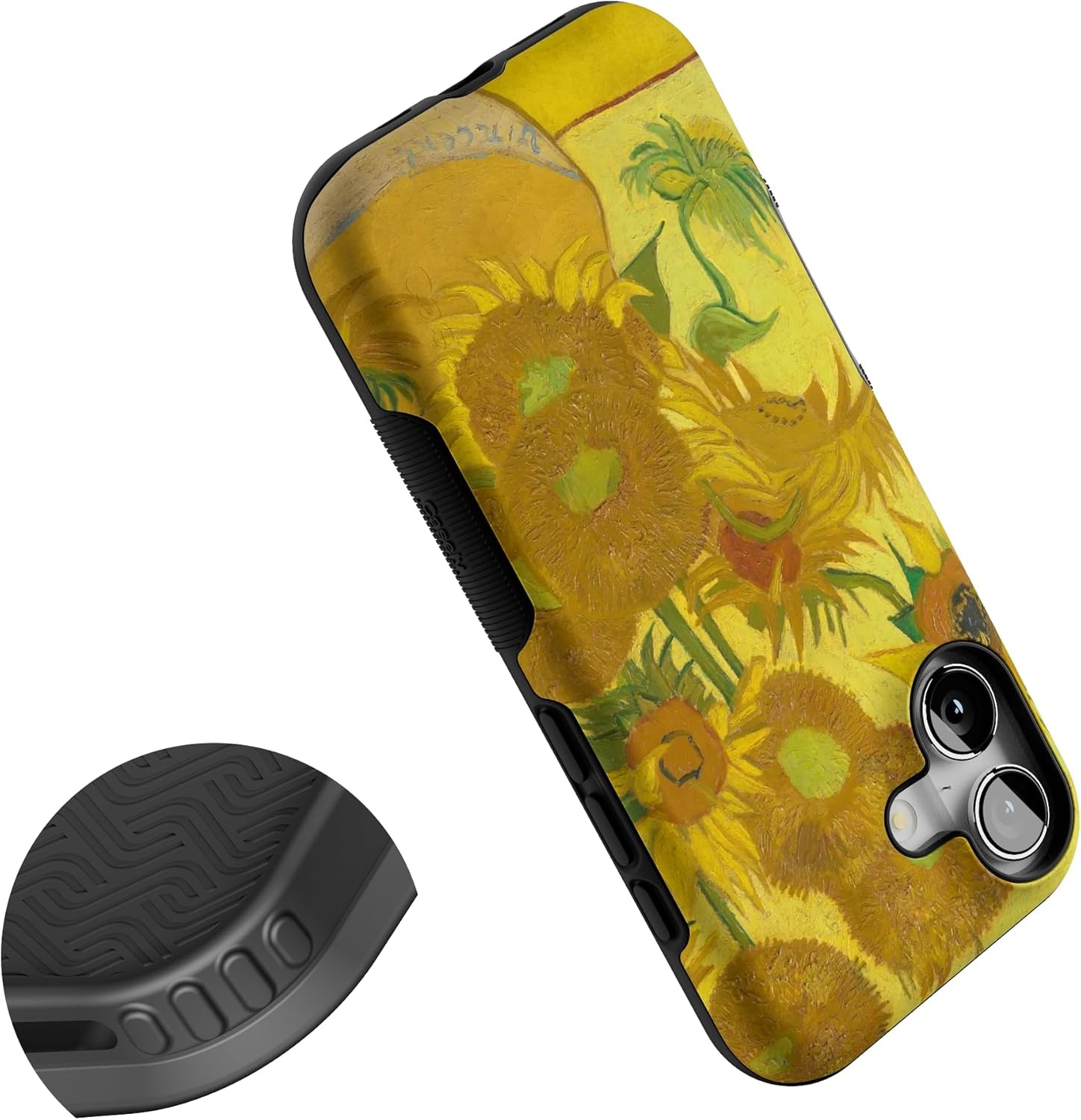 image:imageCasely iPhone 17 Case Scribble Me that Crayola Rainbow Pencil Compatible with MagSafe Classic Ultra Thin DesignVan Gogh Museum Sunflowers Floral